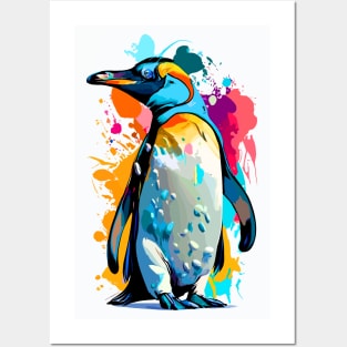 Emperor Penguin - Cute King Penguin Colourful Posters and Art